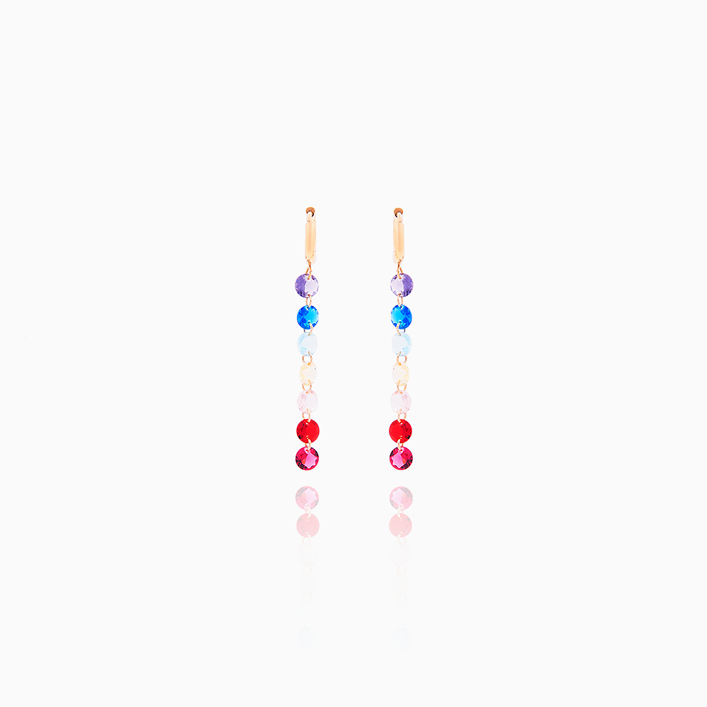Pendientes Elina Circonita Multicolor Gold