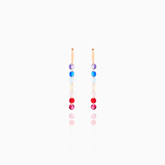 Pendientes Elina Circonita Multicolor Gold