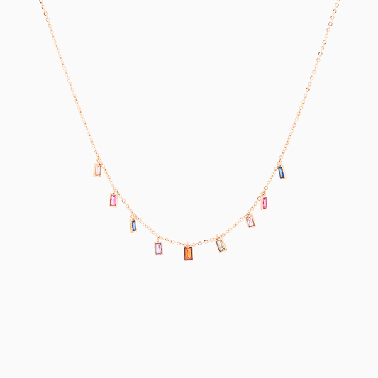 Collar Baguettes Multicolor Gold