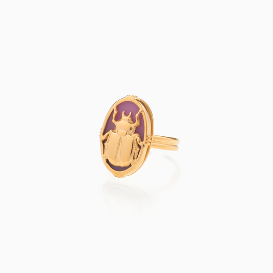 Anillo Beetle Lila Gold