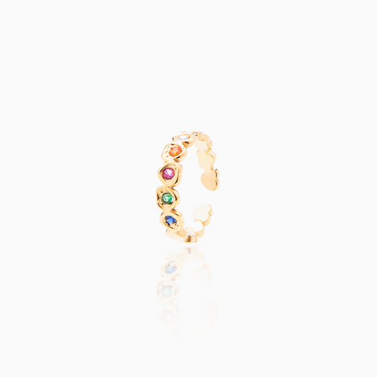 Anillo Colourful Hearts Gold