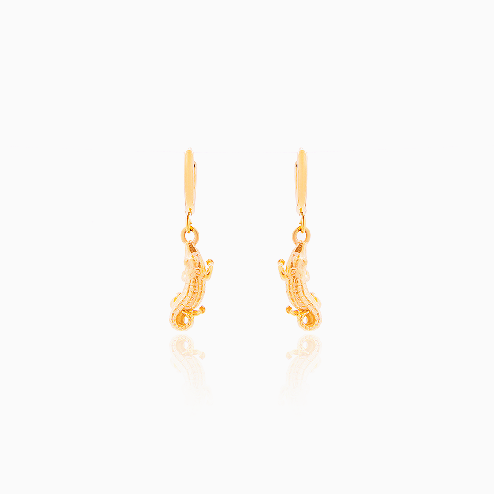 Pendientes Crocodile Gold