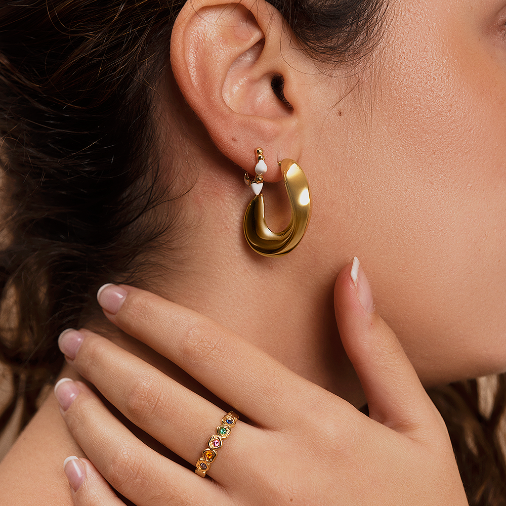 Anillo Colourful Hearts Gold